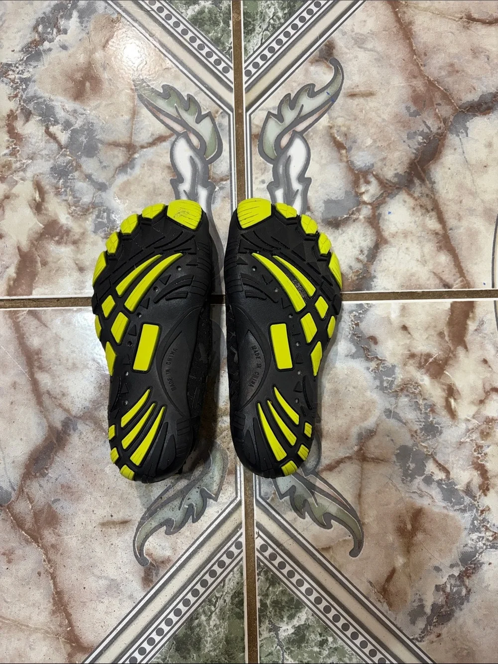 Kids Black Slip-On Athletic Shoes with Lime Accents
